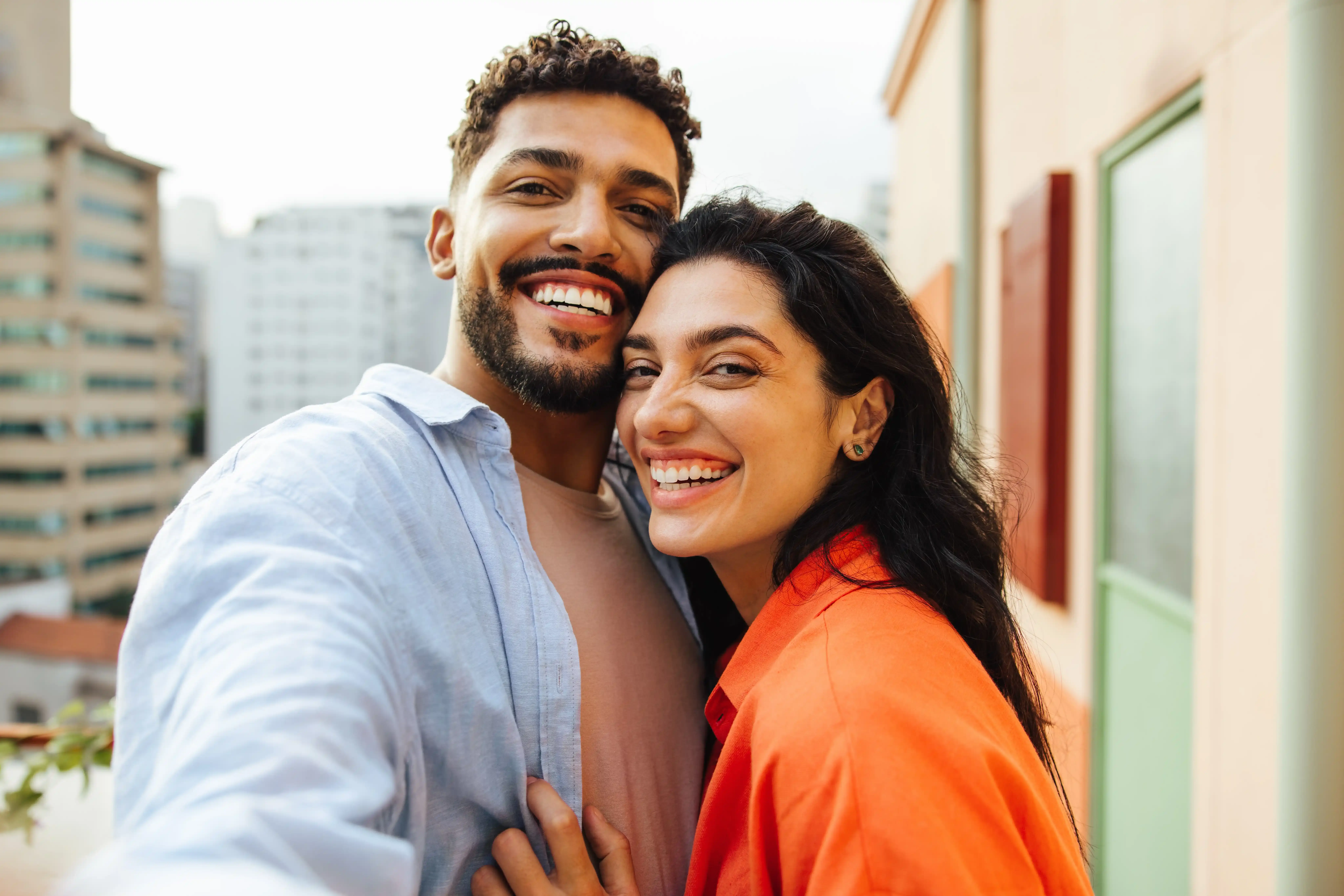 A smiling couple